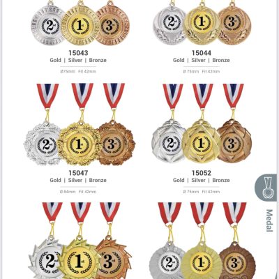 PLASTIC MEDAL 15043-15044-15047-15052
